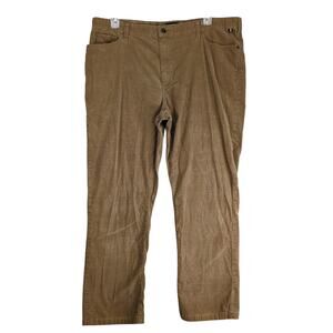Nautica Tan Corduroy Pants Men's 40x32 Straight Fit Stretch Academia Grunge